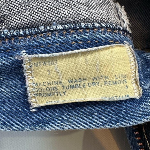 Helium Vintage 1980s Two Tone Denim Jeans - Picture 8 of 9